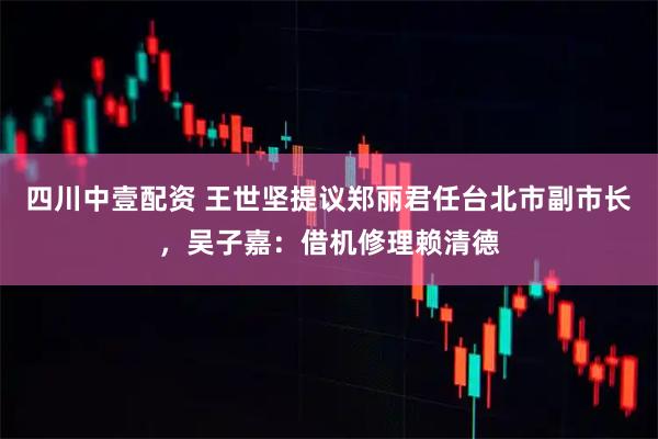 四川中壹配资 王世坚提议郑丽君任台北市副市长，吴子嘉：借机修理赖清德